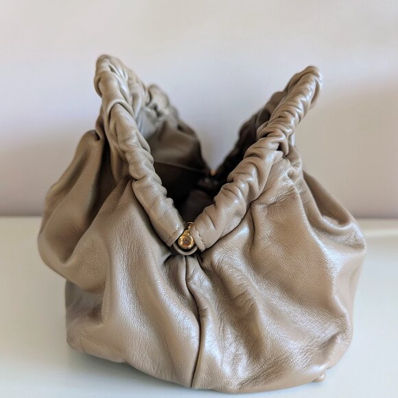 Mansur Gavriel  Lambskin Cloud Clutch Biscotto Leather Hand Bag W/Dust Bag NWOT - Picture 14 of 15